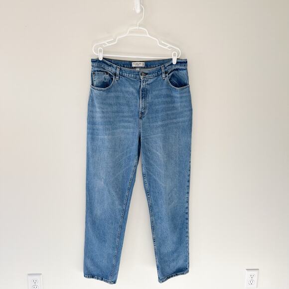 Abercrombie & Fitch ‘90s Straight Ultra High Rise Denim Jeans 16 Long Curve Love - Picture 2 of 11